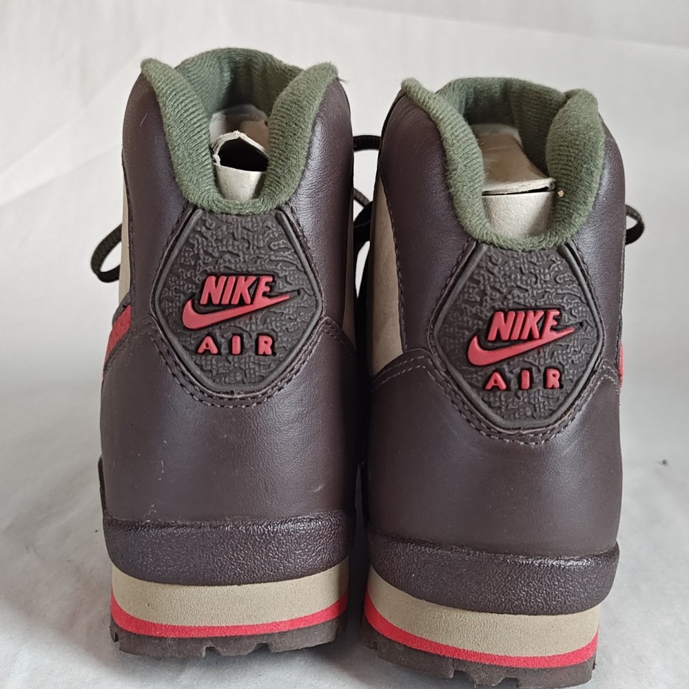 Nike Air Hiking Boots Womens Brown Red Tan‎ Leather Lace Up Outdoor Shoes - Picture 7 of 12